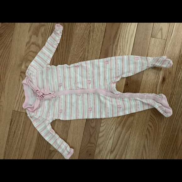 SOLD! Milkbarn organic footed romper, 3-6 Months - Picture 4 of 7
